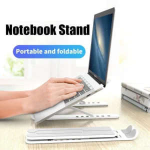 Portable Foldable Laptop Stand, Adjustable Notebook Holder for Desktop & Office Use