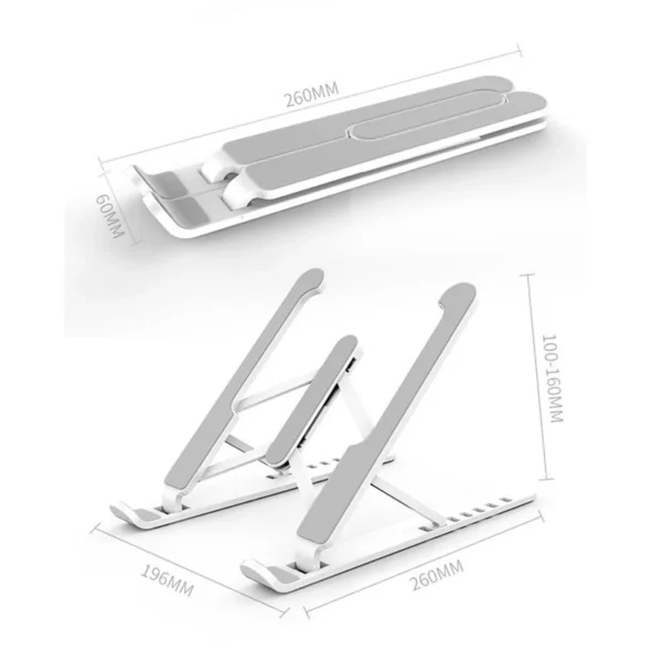 d982183f7e83e6685183c22f68cfde0c.webp Portable Foldable Laptop Stand, Adjustable Notebook Holder for Desktop & Office Use