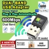 600Mbps Dual-Band USB WiFi Adapter, Wireless Network Dongle for PC & Laptop