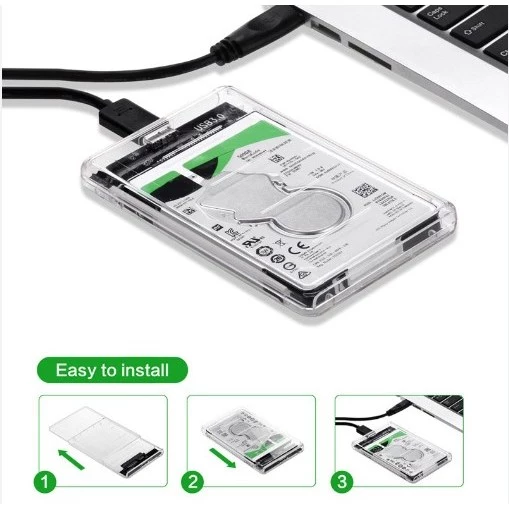 my-11134207-7rasl-m3dol3ynslfib7.webp Transparent External HDD/SSD Enclosure, Portable Hard Drive Case for USB Storage Drives