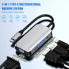 USB-C 3.0 Hub with HDMI & VGA Adapter, Multi-Port Video & Data Hub for Laptop, MacBook & PC