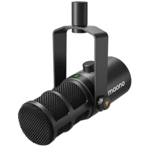 Maono PD400X USB/XLR Dynamic Microphone with One-Touch Mute, Headphone Jack & Volume Control, All-Metal Microphone for Podcasting, Streaming & Recording