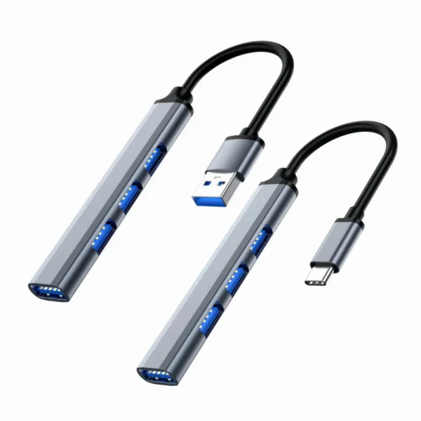 H1c00cc66be0e41ab96ce925b5e82f8f8L.webp 4-Port USB-C Hub, USB 3.0/3.1 Multi-Port Splitter Adapter with OTG Support for Huawei, Xiaomi, Lenovo, MacBook & PC
