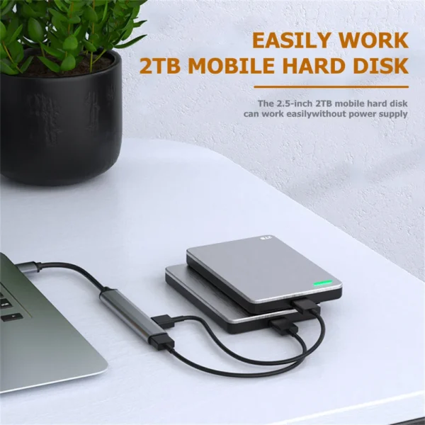Hea915f83257941ecb00229099d3e92a93.webp 4-Port USB-C Hub, USB 3.0/3.1 Multi-Port Splitter Adapter with OTG Support for Huawei, Xiaomi, Lenovo, MacBook & PC