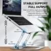 XMSJ Adjustable Carbon Steel Laptop Stand, Portable Foldable Notebook & Tablet Holder for Devices up to 17", Cooling Support for MacBook & Laptop