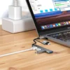 S0d74353de04041069cfca068ed68087cM.webp 4-in-1 USB-C Hub, Aluminum USB 3.0 Hub with 3 USB 2.0 Ports & 1 USB-C Port, USB Splitter & Extender for Laptop, PC & Mac