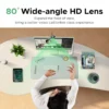 UGREEN 2K USB Webcam with Microphone, Adjustable FOV & Auto Light Correction for Streaming, Video Calls & Recording