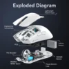 S17140bbce88c4894857b729d8381dc288.webp ATTACK SHARK X11 Wireless Gaming Mouse, PAW3311 Sensor, Bluetooth & 2.4GHz Connectivity, 400 IPS & RGB Lighting for PC