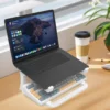 S1f67cc7e468344468e7eb28fcdc8db5ak.webp Ergonomic Laptop Stand with Keyboard Holder, Portable Desktop Laptop Riser for MacBook, PC & Tablet, Sturdy & Adjustable
