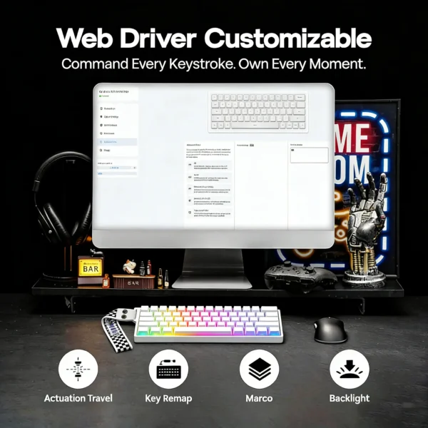 S27e65132138b4866ae5986c0e5c85b9cb.webp AULA Mini60HE Wireless Magnetic Switch Gaming Keyboard with Rapid Trigger, Adjustable Sensitivity & RGB Lighting