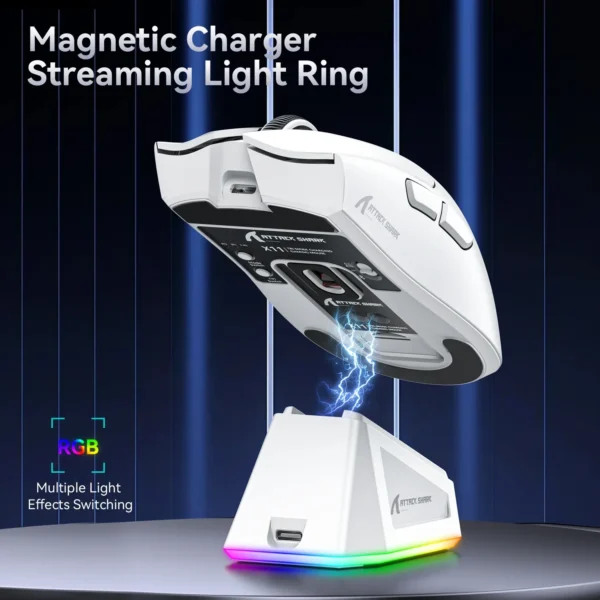 S3ea677a95ec84ffcb957b525efbe40fdL.webp ATTACK SHARK X11 Wireless Gaming Mouse, PAW3311 Sensor, Bluetooth & 2.4GHz Connectivity, 400 IPS & RGB Lighting for PC
