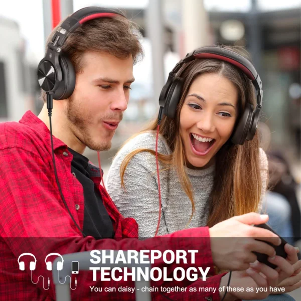 S5a137d2908cf45eb921f30695117d14f4.webp OneOdio A71 Studio DJ Headphones, Portable Wired Over-Ear Headset with Music Sharing Port, Deep Bass & Stereo Sound for Recording