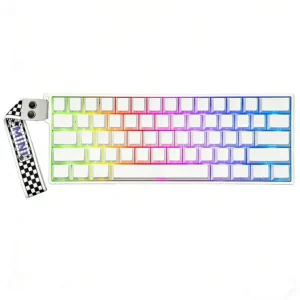 AULA Mini60HE Wireless Magnetic Switch Gaming Keyboard with Rapid Trigger, Adjustable Sensitivity & RGB Lighting