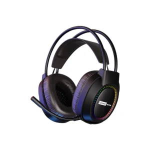 Lenovo RGB Gaming Headset with Microphone, Over-Ear Wired Headphones with LED Lighting for PC, Desktop & Laptop