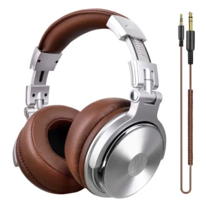 OneOdio Wired Hi-Fi Studio Headphones with Microphone, Professional DJ Over-Ear Headset with Hi-Res Audio for Studio Monitoring, AMP, Guitar & Phone