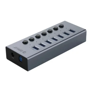ORICO Powered USB 3.0 Hub with Multiple Ports, On/Off Switches & Power Adapter for PC, Laptop & Desktop