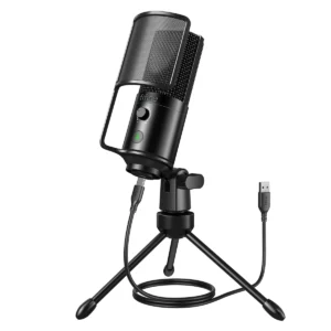 FIFINE K669PRO1 USB Condenser Microphone with Pop Filter, Tap-to-Mute, Volume Control for PC, Recording, YouTube & Streaming