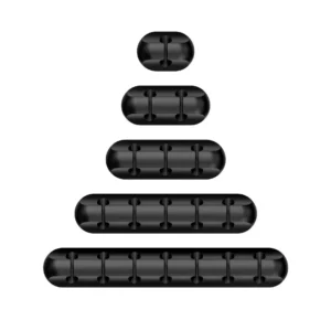1 Set Silicone Cable Organizer Clips, USB Charging Cable Winder & Desktop Cable Holder for USB Cables, Mouse, Earphones & Accessories