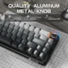 Sd5621359553a46a383920f9cd7a971fah.webp Attack Shark X66 Gasket Wireless Mechanical Gaming Keyboard with Volume Knob RGB Backlit Side Printed PBT Keycaps