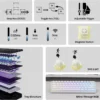 Sf39e514491ec4b8d8dc0e47f05a03616r.webp AULA Mini60HE Wireless Magnetic Switch Gaming Keyboard with Rapid Trigger, Adjustable Sensitivity & RGB Lighting