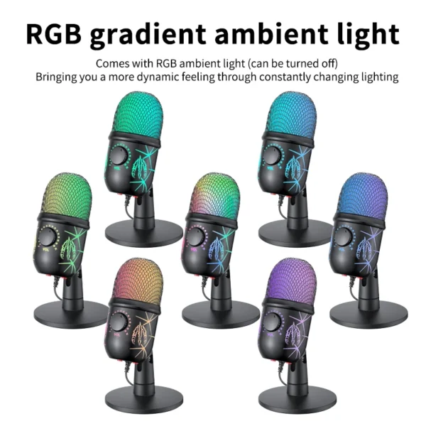 Sfa99c3c8e5fd49a1aed8e1b1836348b2D.webp USB Condenser Gaming Microphone for PC with Headphone Jack, LED Lighting & Noise Cancellation for Podcasting, Streaming & Recording