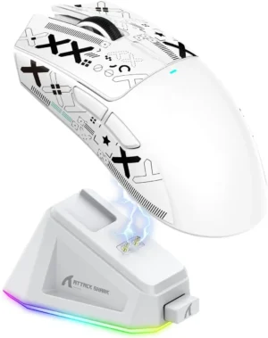 ATTACK SHARK X11 Wireless Gaming Mouse, PAW3311 Sensor, Bluetooth & 2.4GHz Connectivity, 400 IPS & RGB Lighting for PC